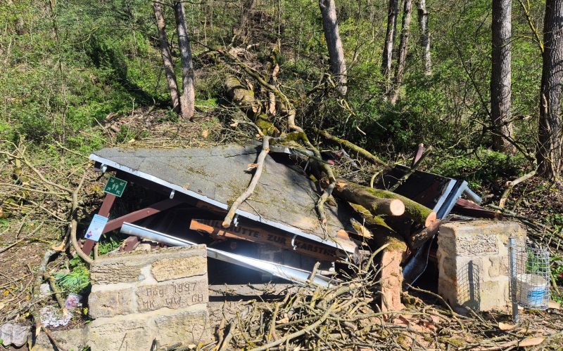Spendenaufruf – Wiederaufbau der Grillhütte in Dienstedt